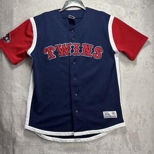 Dynasty Series Minnesota Twins Baseball Jersey Men's Medium Blue Red